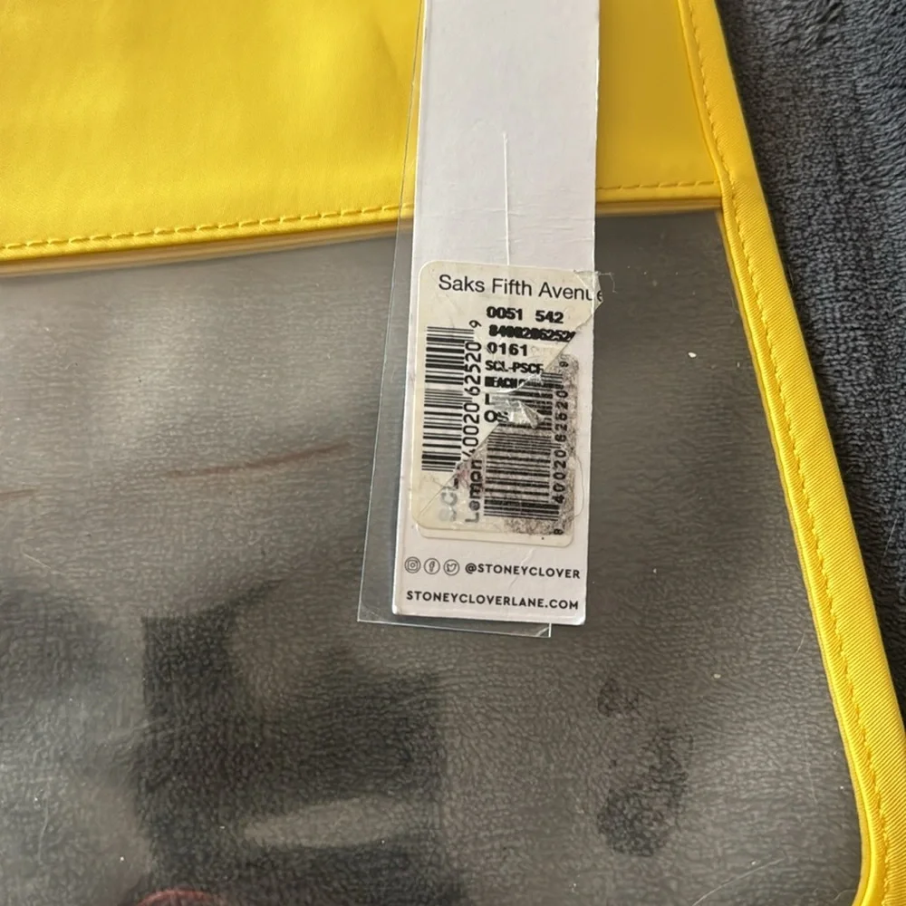 Stoney Clover Lane clear flat “BEACH” pouch